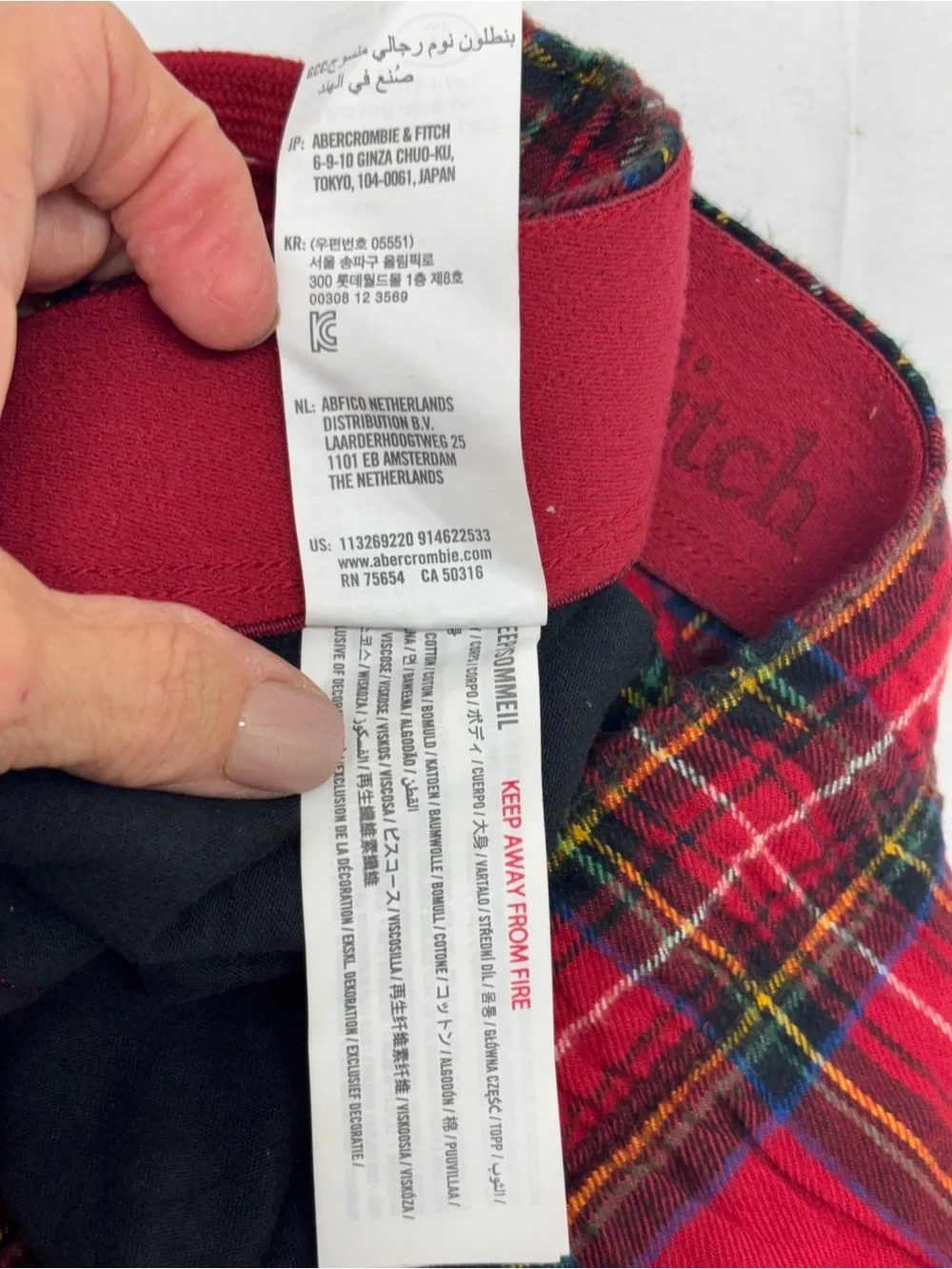Abercrombie Fitch Pants Mens Sz XXL Heavyweight Flannel Pajama Tarten Plaid